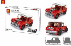 WANGE 2885 | lego-kompatibilis autós építőjáték | 115 db építőkocka | Supercar piros mini (WH2885)