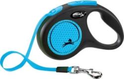flexi Lesa Flexi Neon, Banda, S: 5 m/15 kg, Albastru Neon, 209312
