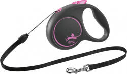 flexi Lesa Flexi Black Design, Snur, S: 5 m/12 kg, Roz, 12256