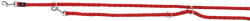 TRIXIE Lesa Cavo Coarda, Reglabila, S-M: 2 m/12 mm, Rosu, 143503