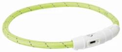 TRIXIE Zgarda Cu Led, Incarcare USB, L-XL: 65 cm/7 mm, Verde, 12702