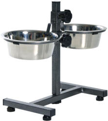 TRIXIE Stativ Reglabil Cu 2 Castroane Inox, 2×0.75 l/15 cm, 24920