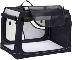 TRIXIE Geanta Transport Auto/Cazare Caini, Vario, S: 61x43x46 cm, Negru/Gri, 39721