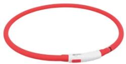 TRIXIE Zgarda Cu Led, Incarcare USB, XS-XL: 70 cm/10 mm, Rosu, 12643