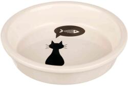 TRIXIE Castron Ceramic Pentru Pisici, 0.25 l/13 cm, Alb, 24499