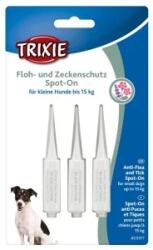 TRIXIE Picaturi Antiparazitare Naturale Pentru Caini, Spot-On, Pana la 15 kg (de la 2 luni), 3×1.5 ml, 25377