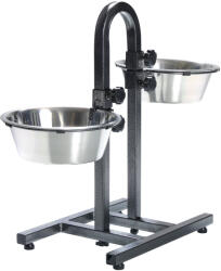 TRIXIE Stativ Reglabil Cu 2 Castroane Inox, 2×2.8 l/ 24 cm, 2497