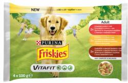 Friskies Dog Hrana Umeda cu Vita, Pui, Miel, in Aspic, 4 x 100 g