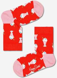 Happy Socks gyerek zokni Milkshake piros, KMLK01-4300 - piros 33/35