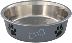 TRIXIE Castron Inox Cu Invelis De Plastic, 1.4 l/21 cm, Diferite Culori, 25244