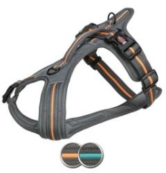 TRIXIE Ham Fusion Touring, M: 51-66 cm/20 mm, Gri Grafit/Portocaliu Papaya, 207531