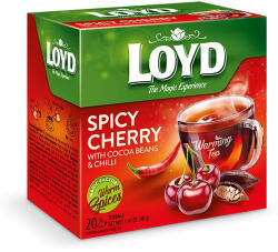 LOYD Ceai Infuzie de Cirese cu Boabe de Cacao si Chilli Piramide LOYD, 20x2g (5900396027269)