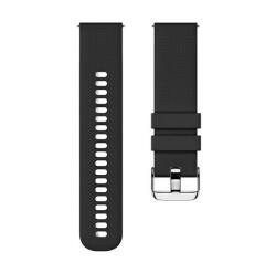 gigapack Pótszíj (univerzális, 22mm, szilikon, dupla bújtató, 3D) FEKETE Xiaomi Watch S3, Huawei Watch GT 2 46mm, Huawei Watch GT (GP-153614)