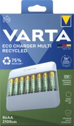 VARTA Eco Charger Multi Recycled Box elemtöltő 8 AA 2100 mAh Recycled elemmel (57682101121) (57682101121)