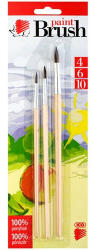 ICO Ecsetkészlet Ico póniszőr fanyelű 3 db-os klt. 4/6/10 natúr (PAP0010-2101)