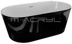 M-Acryl VICTORY szabadon álló KÁD 160x80 + ELŐLAP + LÁB (fekete)