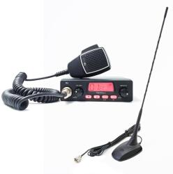 TTi Kit statie radio CB TTi TCB-550 EVO, VOX, Filtru NB, 12-24V cu antena PNI Extra 48 cu magnet, 26-30MHz, 150W (TTI-PACK55)