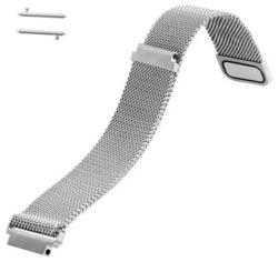 Curea 18mm Slim Huawei Watch W1, Huawei Fit, Fossil Q Tailor, Michael Kors Sofie metalica argintie