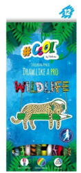 Victoria Szines ceruza készlet háromszögletű Wildlife 12db-os