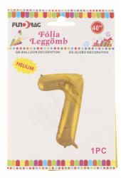 Fundrag fóliás szám lufi 40in, arany-7