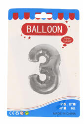  Fóliás lufi szám Ante 16 inch ezüst - 3