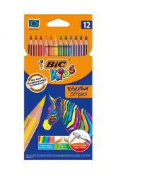 BIC kids evolution csíkos színesceruza 12 db / csomag