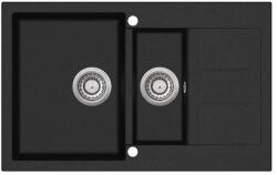 Evido Cubo 6S Compact gránit mosogató, kompakt kialakítás, forgatható kivitel, gyümölcsmosó, 800 x 500 mm /antracit/ (CUBO 6S COMPACT ANTRACIT)