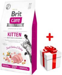 Brit Care Cat Grain-Free Kitten Healthy Growth & Development Cu pui și curcan 7 kg+ o surpriză pentru pisica ta GRATUIT!