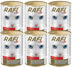 RAFI DOLINA NOTECI Rafi Adult Conserve pentru pisici adulte, cu vita 6x415 g