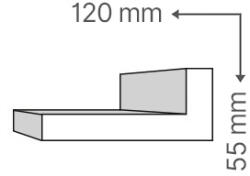 ANRO KCS-115/E Fűtéscső takaró díszléc (55x120 mm) (KCS-115/E)