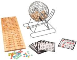 Engelhart Bingo játék szett fa golyókkal és fa alaptáblával, lottózásra is (360567-W)