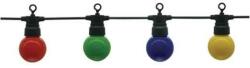 OPTONICA kültéri fényfüzér 10db színes LED kis gömb izzóval E27 8m fekete IP65 OT5056 (OT5056) - optonica