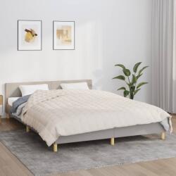 vidaXL Утежнено одеяло светлокремаво 220x240 см 11 кг плат (3154826)