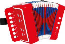 Legler picior mic Acordeon roșu pentru copii (DDLE3321) Instrument muzical de jucarie