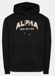 Alpha Industries Bluză College 146331 Negru Regular Fit