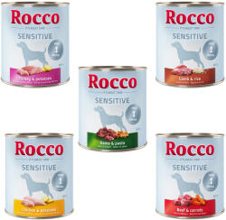 Rocco 6x800g Rocco nedves kutyatáp vegyes próbacsomagban- Sensitive mix: csirke, bárány, vad & pulyka