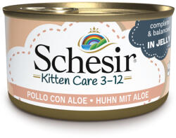 Schesir 24x85g Schesir aszpikban nedves macskatáp-Kitten csirke & aloe vera