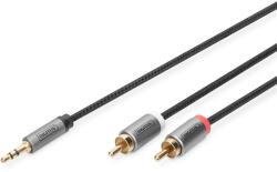 ASSMANN 510330 3.5mm Jack apa - 2x RCA apa Kábel (1m) (DB-510330-010-S) (DB-510330-010-S)