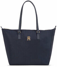 Tommy Hilfiger Geantă Poppy Th Tote AW0AW15639 Bleumarin