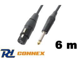 PD CONNEX CX40-6 mikrofonkábel (6, 3 mm Jack - XLR mama) - (6 m)