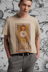 Medicine tricou din bumbac barbati, culoarea bej, cu imprimeu ZPYH-TSM153_80X
