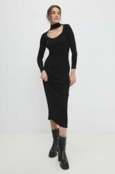 ANSWEAR rochie culoarea negru, maxi, mulata BBYH-SUD01W_99X