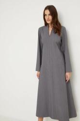 ANSWEAR rochie din lana culoarea gri, maxi, oversize BBYH-SUD01Y_90X