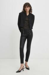 Answear Lab pantaloni femei, culoarea negru, mulata, medium waist BBYH-SPD00S_99X