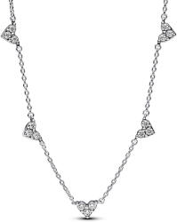 Pandora tripla köves szív állomás láncos nyaklánc - 393160C01-45 (393160C01-45)