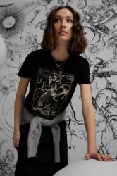 Medicine tricou din bumbac femei, culoarea negru ZPYH-TSD159_99X