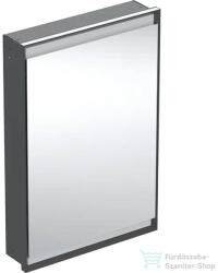 Geberit ONE 60x90 cm-es 1 ajtós falsík alatti tükrös szekrény ComfortLight világítással, jobbos, matt fekete/porszórt alumínium 505.801. 00.7 (505801007)