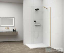 SAPHO ESCA GOLD MATT Walk-in zuhanyfal, falra szerelhető, transzparent üveg, 800mm (ES1080-04) (ES1080-04) - furdoszoba-szaniter