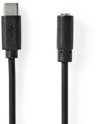 Nedis USB-C - jack audió átalakító - 1 m - Fekete (CCGL65960BK10)