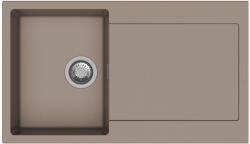 Strong 491399 - StrongSinks Zala 860x500 mm 1 medencés csepptálcás gránit mosogató szürkés barna (491399)